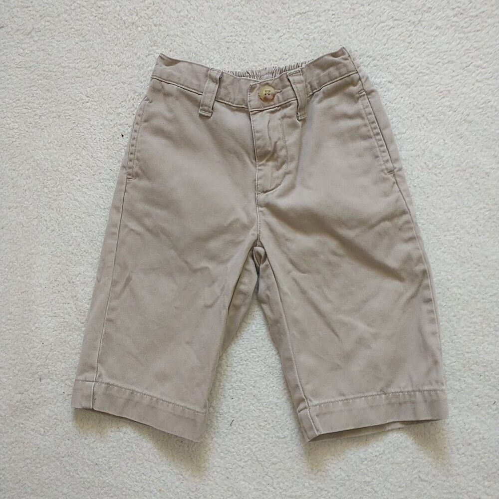 Polo Ralph Lauren Baby Boy Chino Pants 9M Beige Cotton Belted Elastic Waist